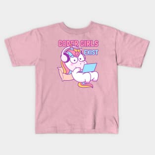 Coder girls exist Kids T-Shirt